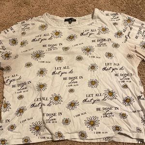 White floral tshirt